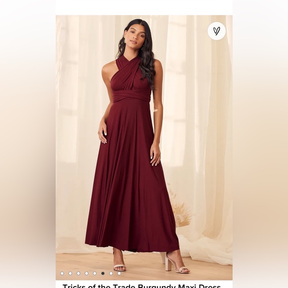 Lulu’s Burgundy Tricks Of The Trade Convertible Maxi Dress - Picture 12 of 13